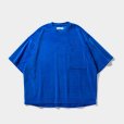 画像2: TIGHTBOOTH/STRAIGHT UP VELOUR T-SHIRT（Blue）［ベロアT-23秋冬］ (2)