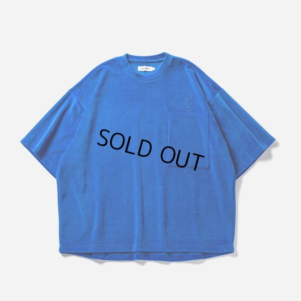 画像2: TIGHTBOOTH/STRAIGHT UP VELOUR T-SHIRT（Blue）［ベロアT-23秋冬］