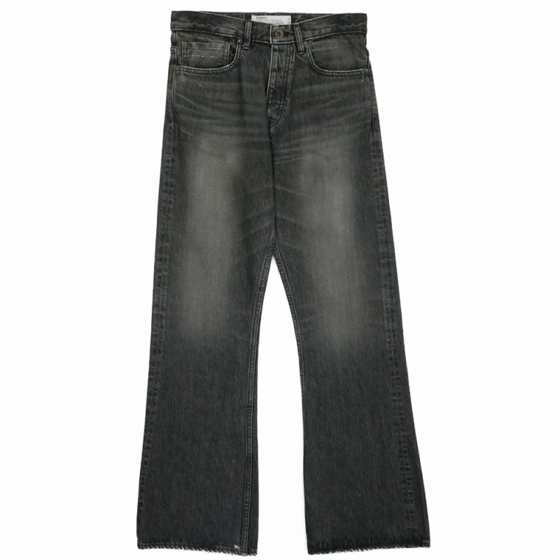 画像1: DAIRIKU/"Flare" Denim Pants（Mud Black）［"フレア"デニムパンツ-23秋冬］