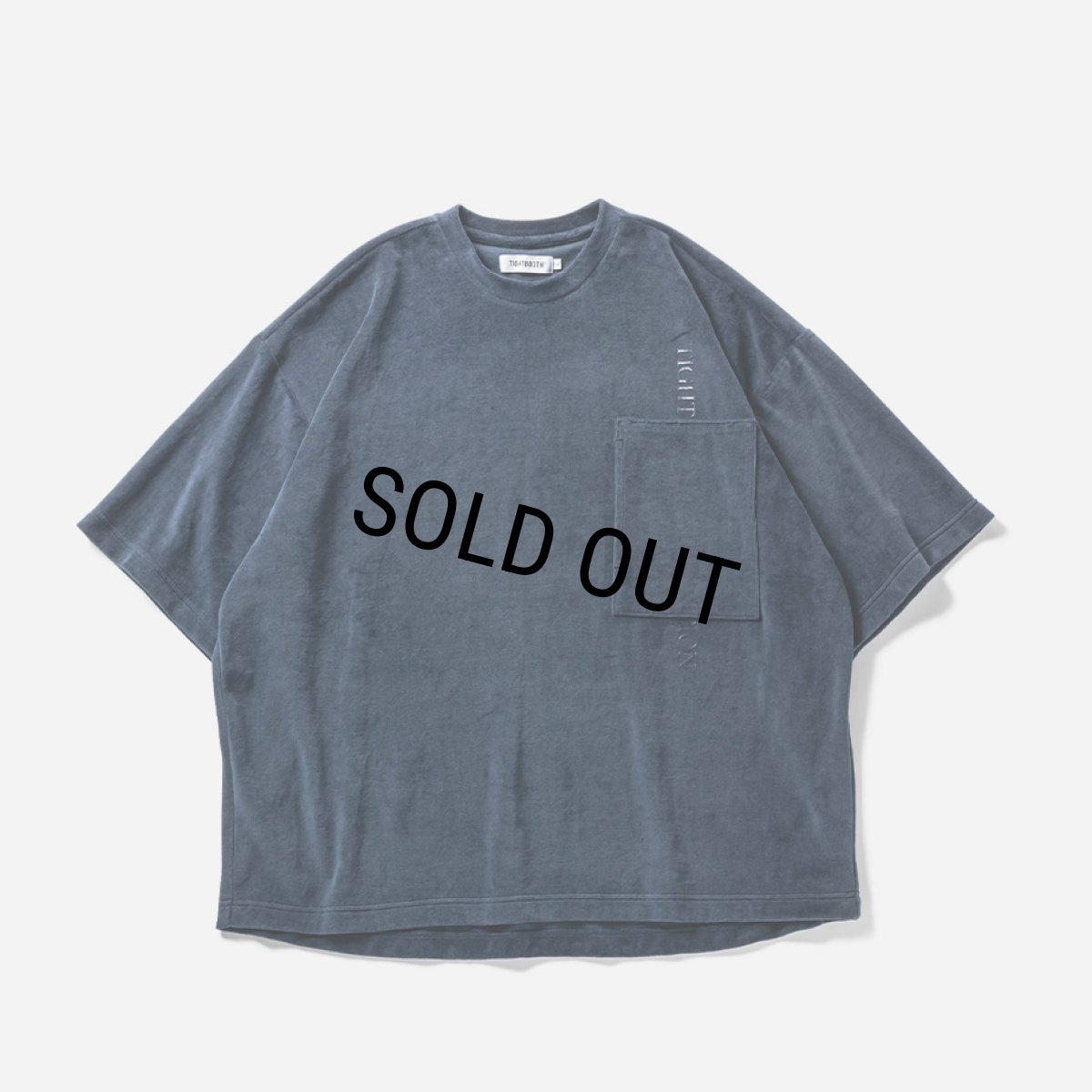 画像2: TIGHTBOOTH/STRAIGHT UP VELOUR T-SHIRT（Navy） 【30%OFF】［ベロアT-23秋冬］ (2)