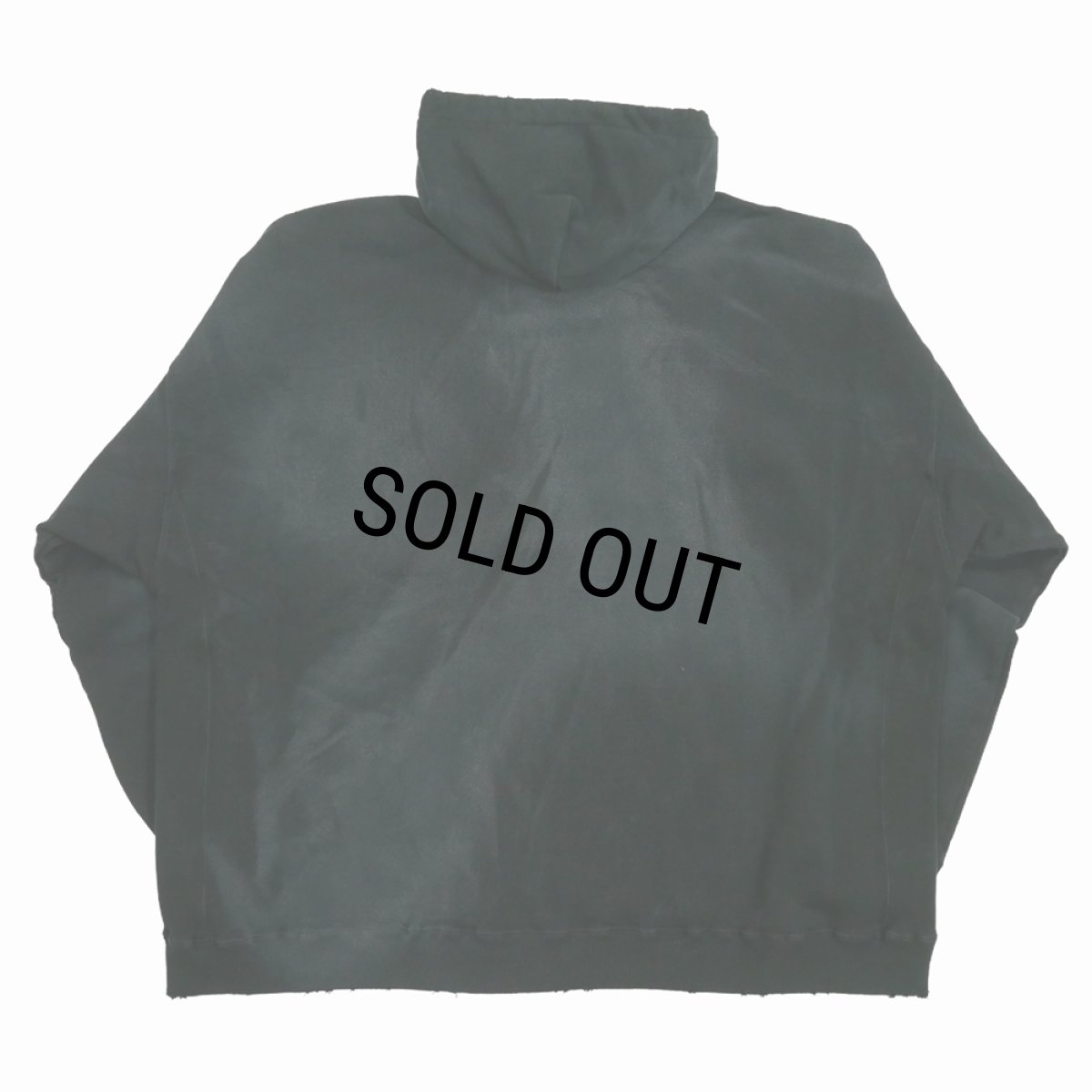 画像2: DAIRIKU/"Water-repellent" Vintage Wash Hoodie（Mud Black）［ジップアップフーディー-23秋冬］ (2)