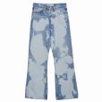 画像1: DAIRIKU/"Bleach" Flare Denim Pants（Indigo） 【40%OFF】［"ブリーチ"フレアデニムパンツ-23秋冬］ (1)