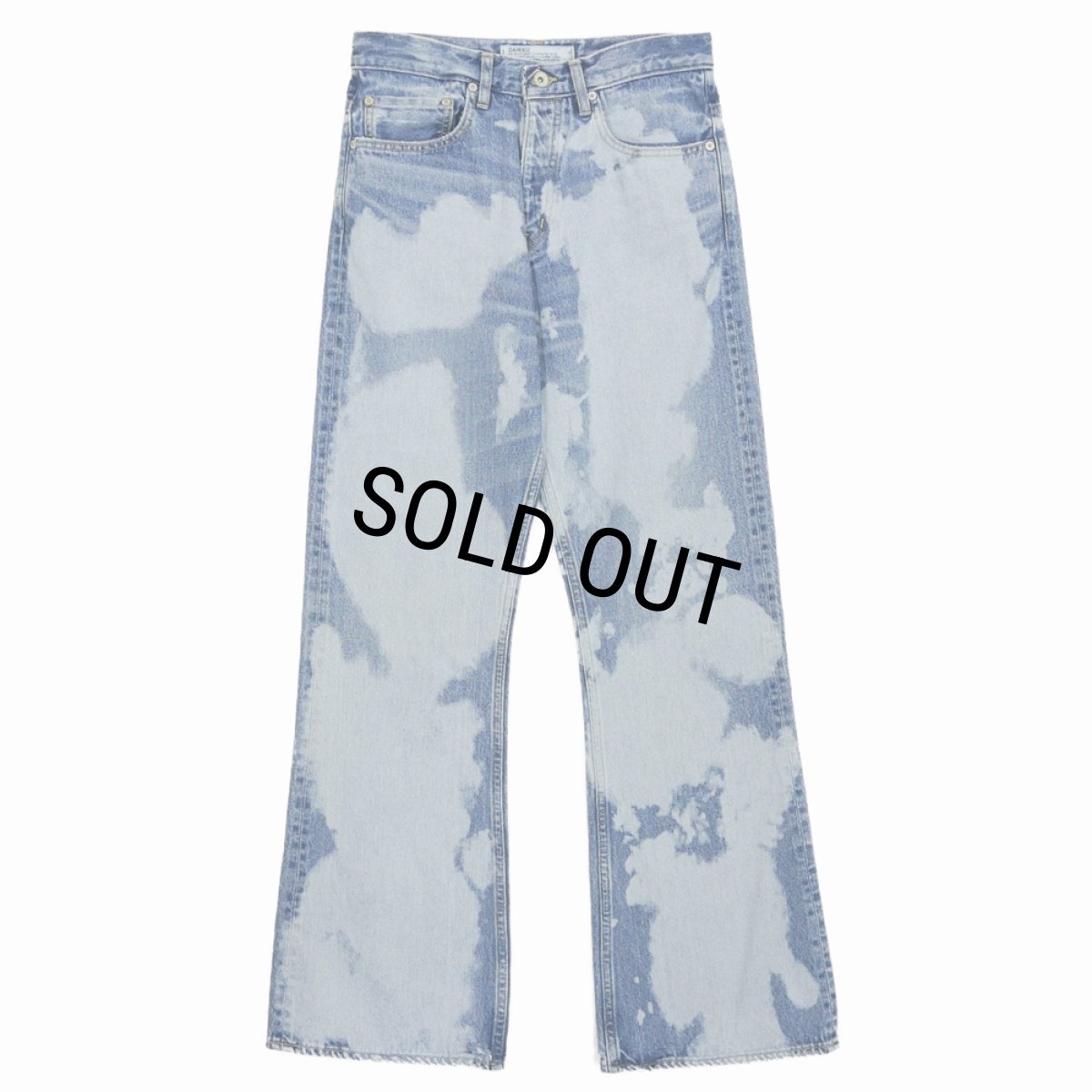 画像1: DAIRIKU/"Bleach" Flare Denim Pants（Indigo） 【40%OFF】［"ブリーチ"フレアデニムパンツ-23秋冬］ (1)