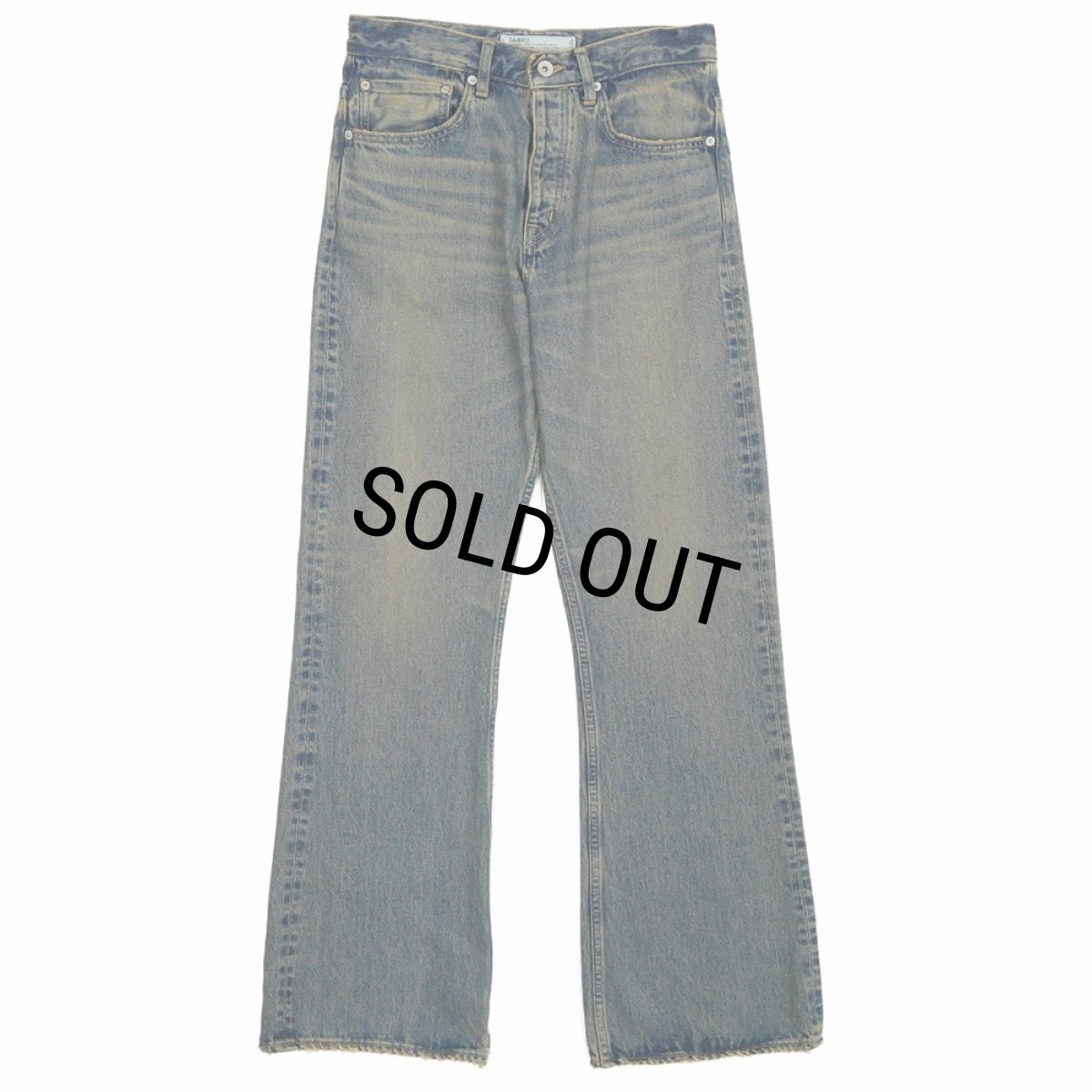 画像1: DAIRIKU/"Flare" Denim Pants（Mud Indigo）［"フレア"デニムパンツ-23秋冬］ (1)