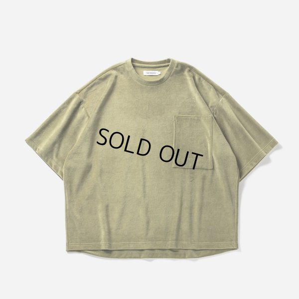 画像2: TIGHTBOOTH/STRAIGHT UP VELOUR T-SHIRT（Olive）［ベロアT-23秋冬］