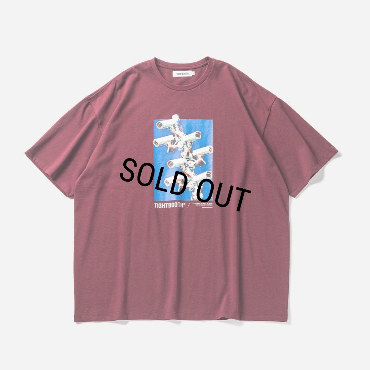 画像1: TIGHTBOOTH/SECURITY LEVEL ∞ T-SHIRT（Wine） 【30%OFF】［プリントT-23秋冬］ (1)