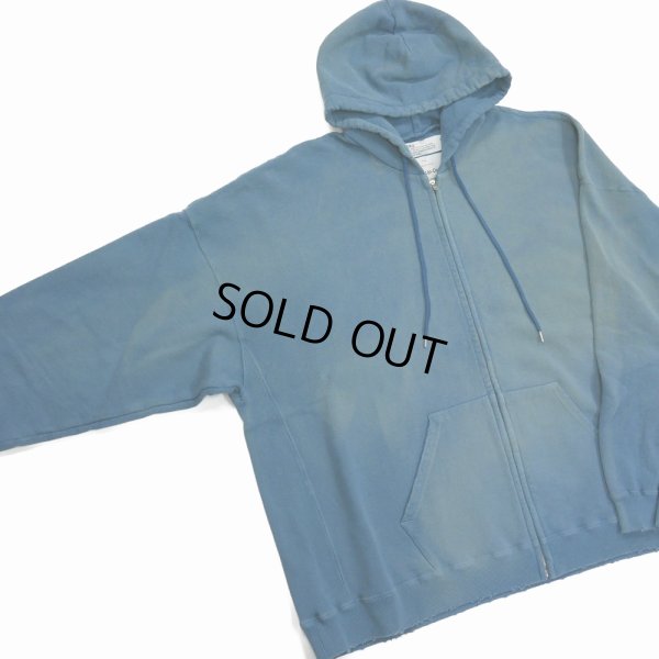 画像3: DAIRIKU/"Water-repellent" Vintage Wash Hoodie（Youth Blue） 【30%OFF】［ジップアップフーディー-23秋冬］