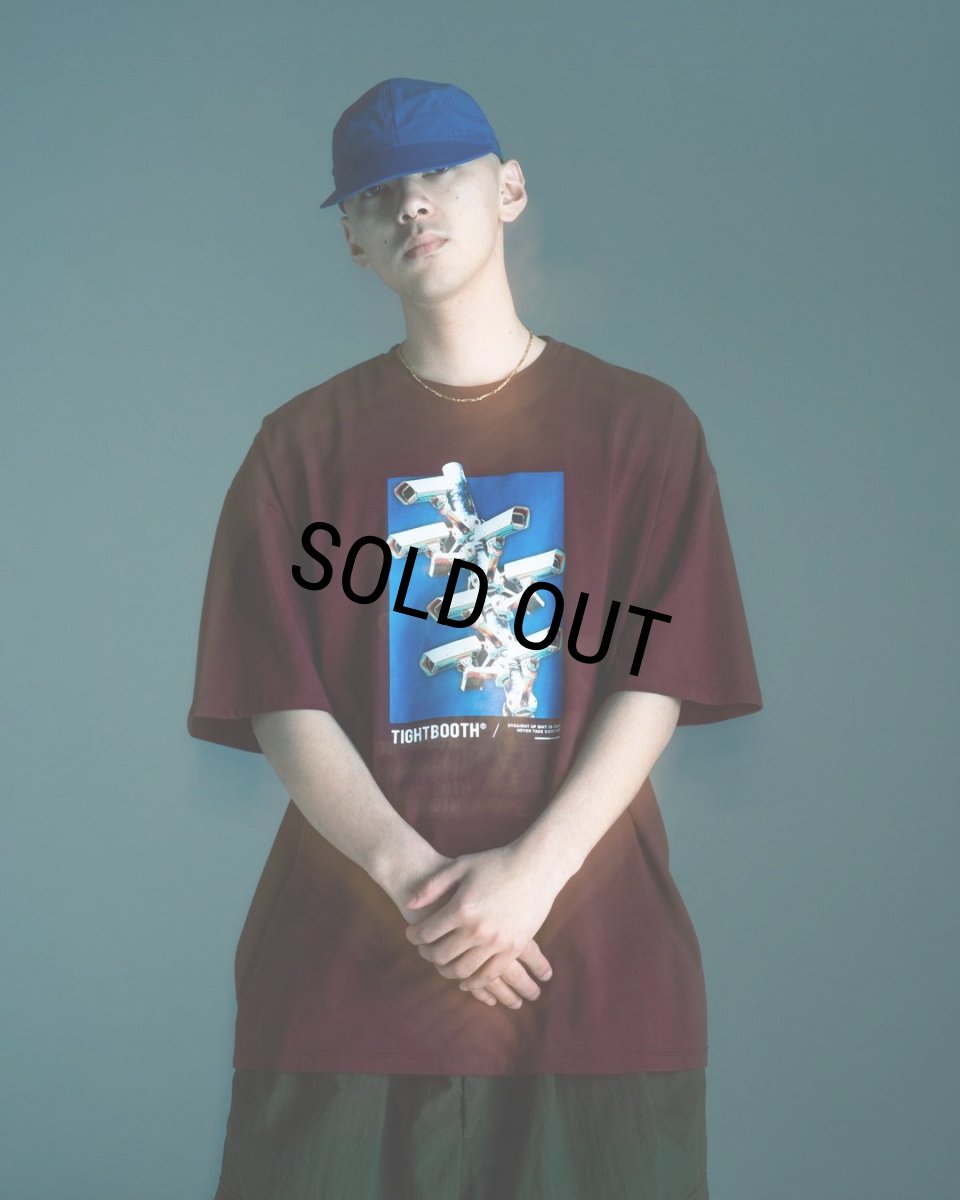 画像4: TIGHTBOOTH/SECURITY LEVEL ∞ T-SHIRT（Wine） 【30%OFF】［プリントT-23秋冬］ (4)