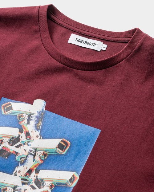 他の写真2: TIGHTBOOTH/SECURITY LEVEL ∞ T-SHIRT（Wine） 【30%OFF】［プリントT-23秋冬］