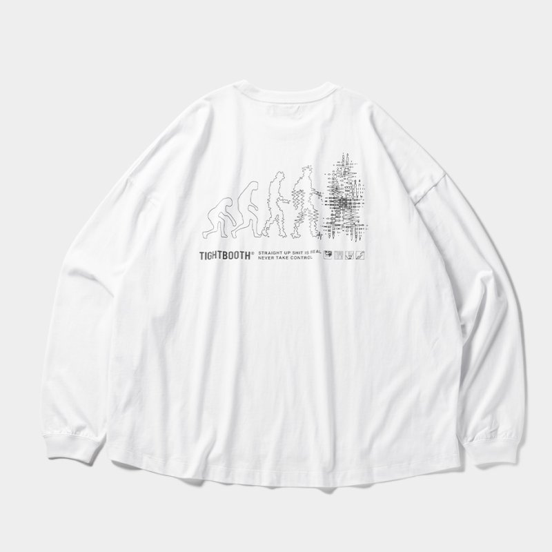 画像2: TIGHTBOOTH/EVOLUTION L/S T-SHIRT（White）［プリント長袖T-23秋冬］