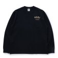 画像1: RATS/MGMC POCKET LS TEE（BLACK/GOLD）［プリント長袖ポケT-23秋冬］ (1)