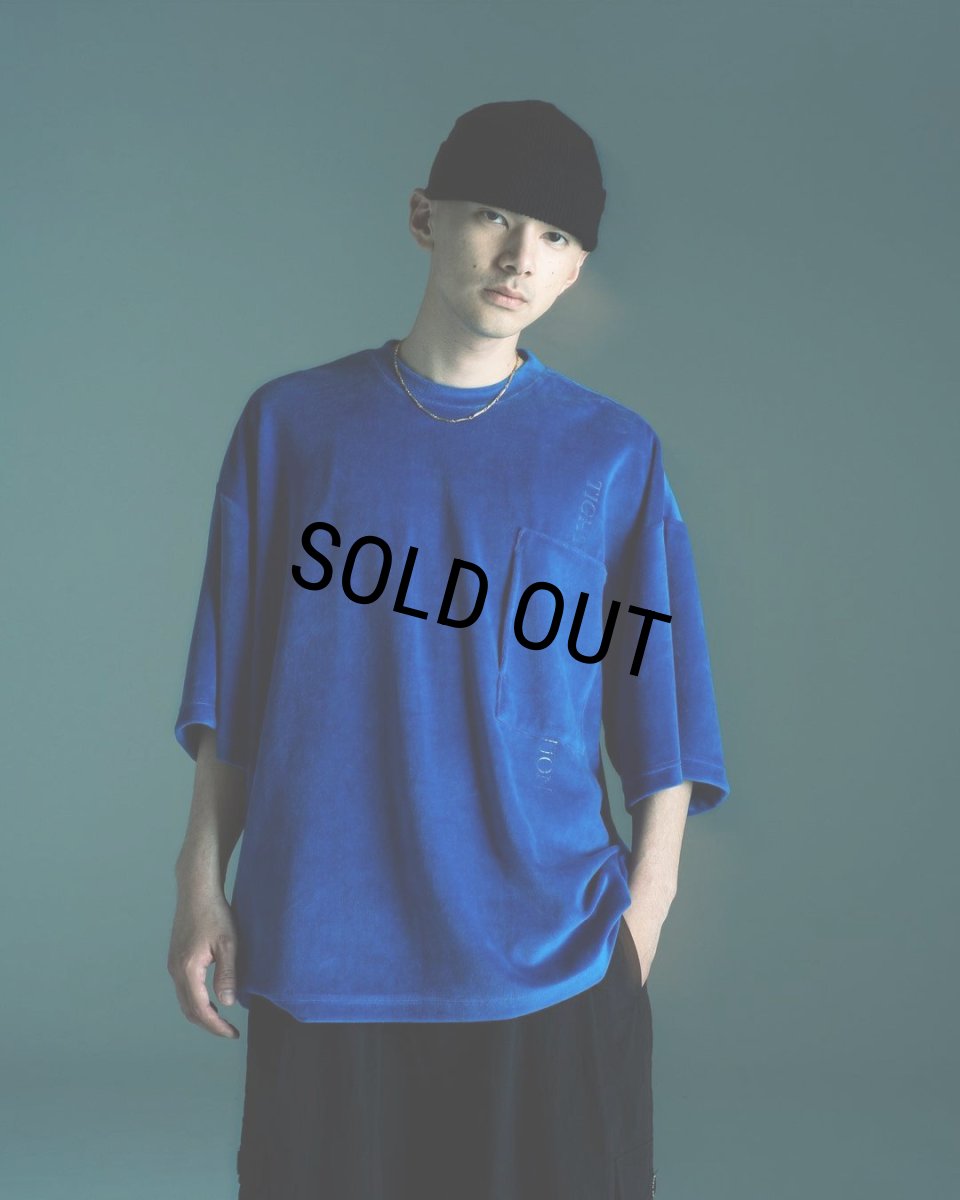 画像8: TIGHTBOOTH/STRAIGHT UP VELOUR T-SHIRT（Blue）［ベロアT-23秋冬］ (8)