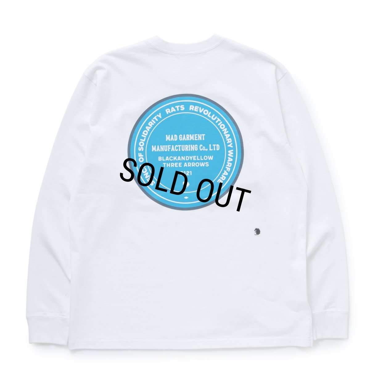 画像1: RATS/CIRCLE MGM LS TEE（WHITE） 【30%OFF】［プリント長袖T-23秋冬］ (1)