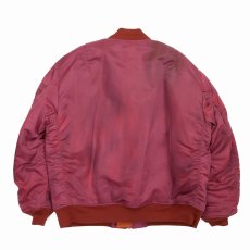 画像2: DAIRIKU/"Terri" Tiedye Flight Jacket（Dark Pink） 【40%OFF】［タイダイフライトJKT-23秋冬］ (2)