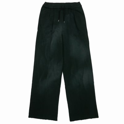 画像1: DAIRIKU/"Water-repellent" Vintage Wash Wide Sweat Pants（Mud Black）［ワイドスウェットパンツ-23秋冬］