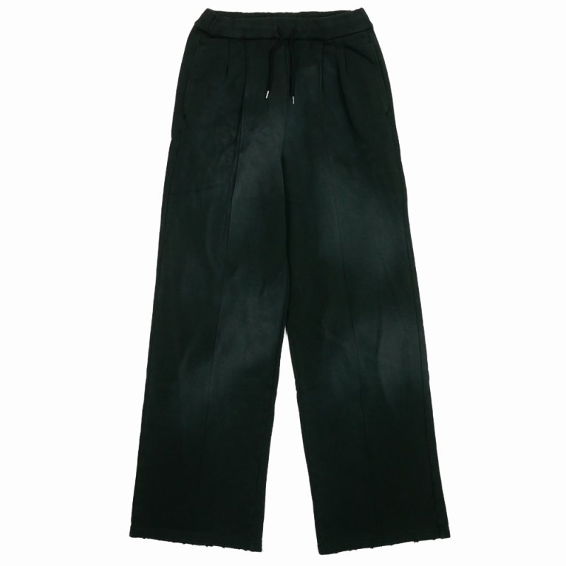 画像1: DAIRIKU/"Water-repellent" Vintage Wash Wide Sweat Pants（Mud Black）［ワイドスウェットパンツ-23秋冬］