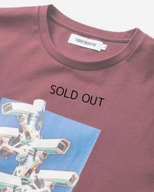 画像2: TIGHTBOOTH/SECURITY LEVEL ∞ T-SHIRT（Wine） 【30%OFF】［プリントT-23秋冬］