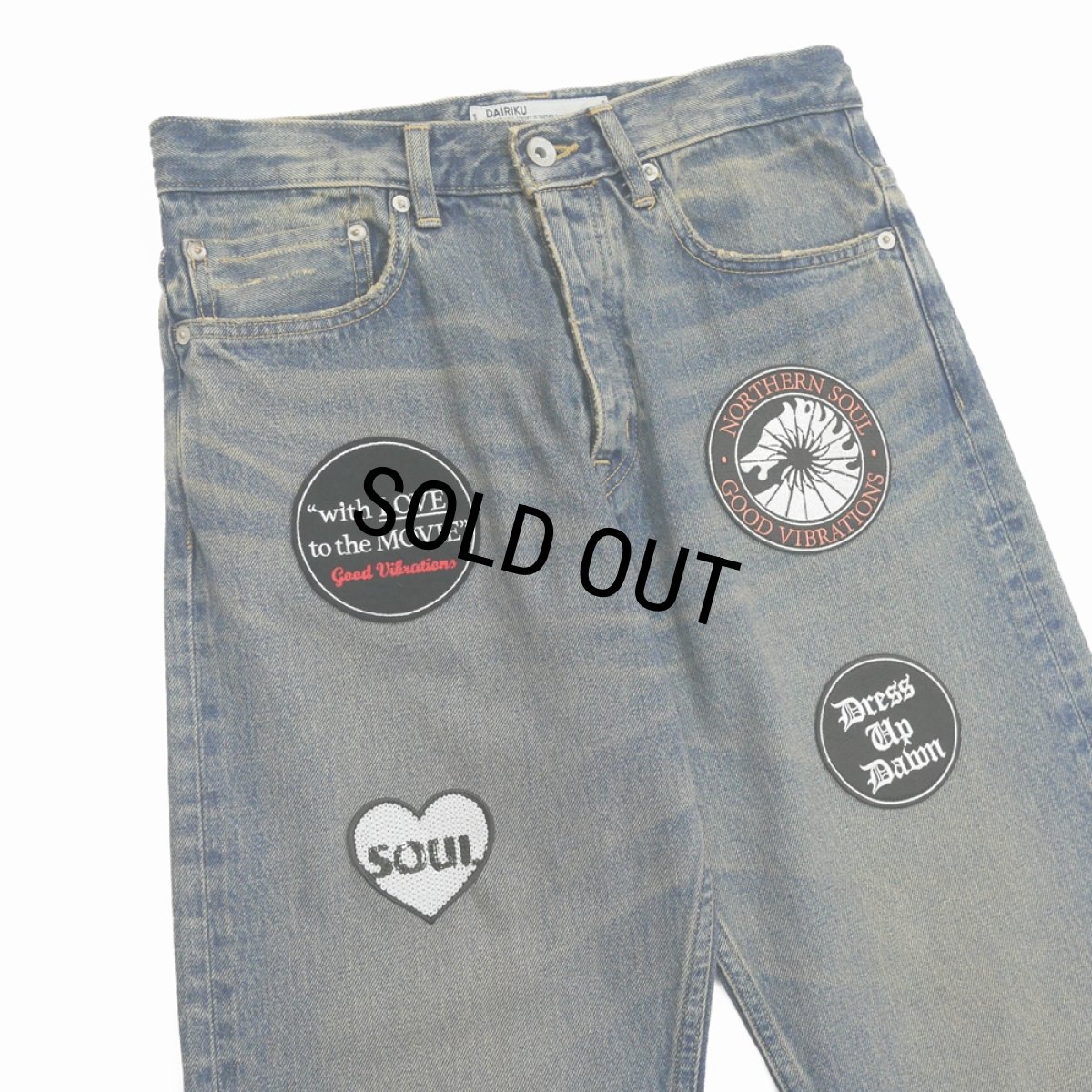 画像3: DAIRIKU/"Northern Soul" Flare Denim Pants（Mud Indigo） 【40%OFF】［"ノーザンソウル"フレアデニムパンツ-23秋冬］ (3)