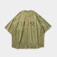 画像1: TIGHTBOOTH/STRAIGHT UP VELOUR T-SHIRT（Olive）［ベロアT-23秋冬］ (1)