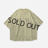 TIGHTBOOTH/STRAIGHT UP VELOUR T-SHIRT（Olive）［ベロアT-23秋冬］