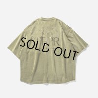 TIGHTBOOTH/STRAIGHT UP VELOUR T-SHIRT（Olive）［ベロアT-23秋冬］