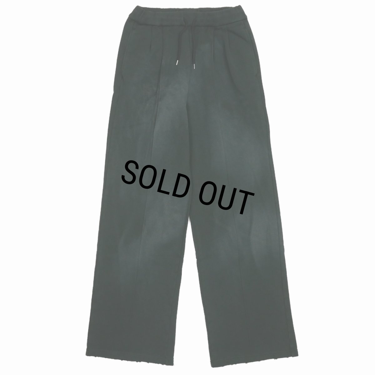 画像1: DAIRIKU/"Water-repellent" Vintage Wash Wide Sweat Pants（Mud Black）［ワイドスウェットパンツ-23秋冬］ (1)