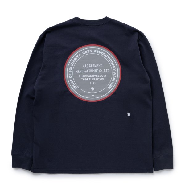 画像1: 【30%OFF】RATS/CIRCLE MGM LS TEE（CHACOAL）［プリント長袖T-23秋冬］