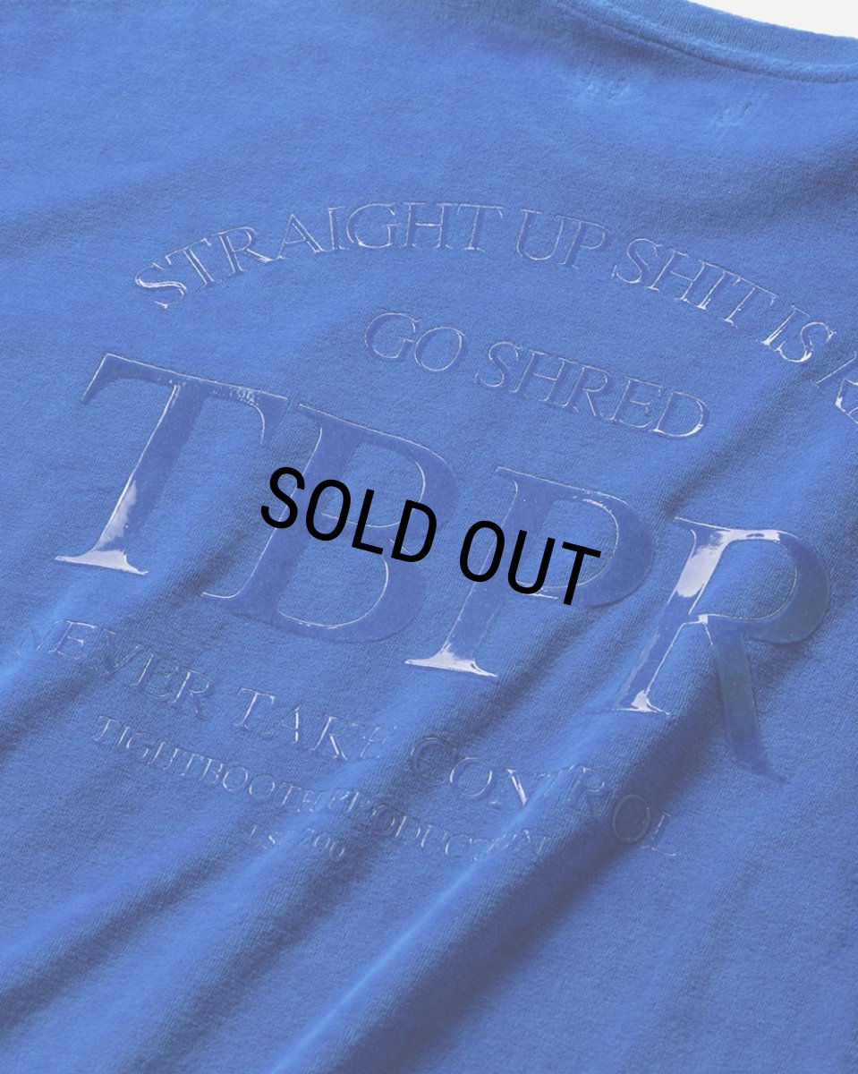 画像5: TIGHTBOOTH/STRAIGHT UP VELOUR T-SHIRT（Blue）［ベロアT-23秋冬］ (5)