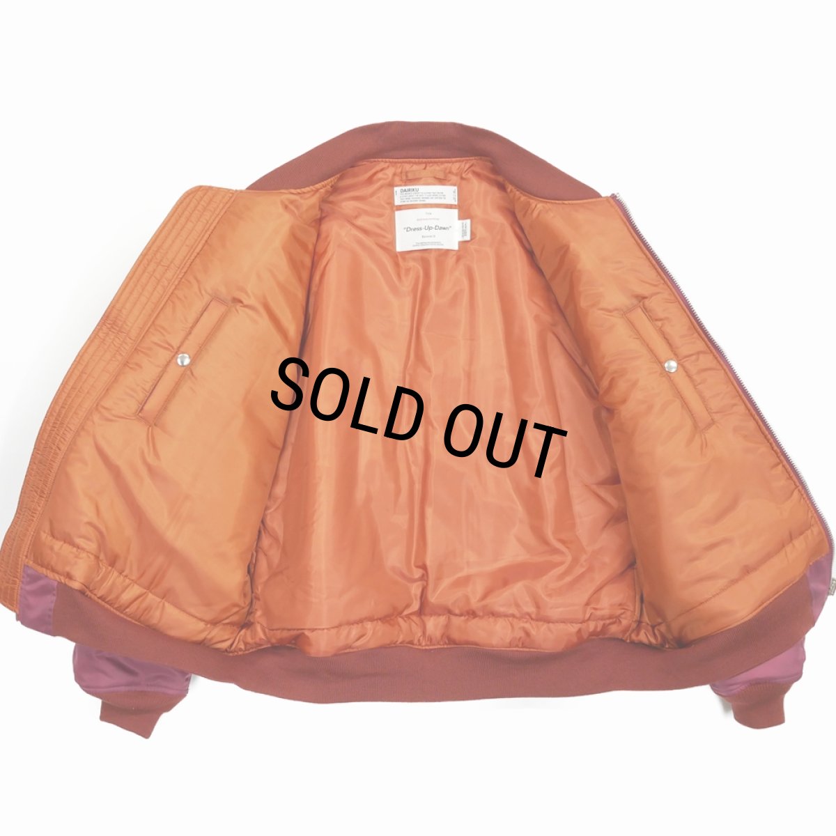 画像4: DAIRIKU/"Terri" Tiedye Flight Jacket（Dark Pink） 【40%OFF】［タイダイフライトJKT-23秋冬］ (4)