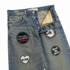 画像4: DAIRIKU/"Northern Soul" Flare Denim Pants（Mud Indigo） 【40%OFF】［"ノーザンソウル"フレアデニムパンツ-23秋冬］ (4)