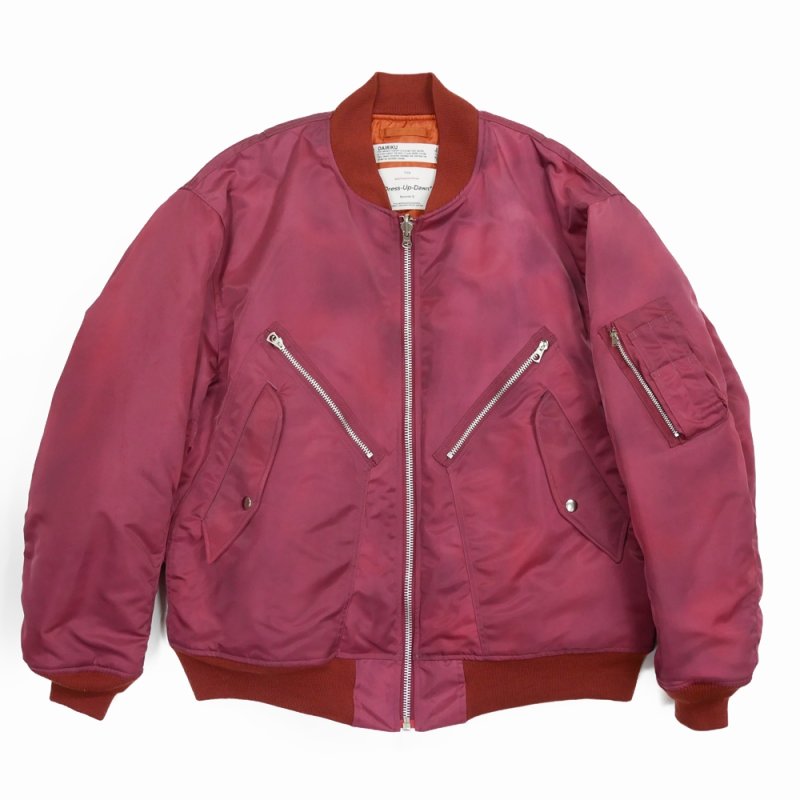 画像1: DAIRIKU/"Terri" Tiedye Flight Jacket（Dark Pink） 【40%OFF】［タイダイフライトJKT-23秋冬］