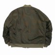 画像2: 【40%OFF】DAIRIKU/"Terri" Tiedye Flight Jacket（Khaki）［タイダイフライトJKT-23秋冬］ (2)