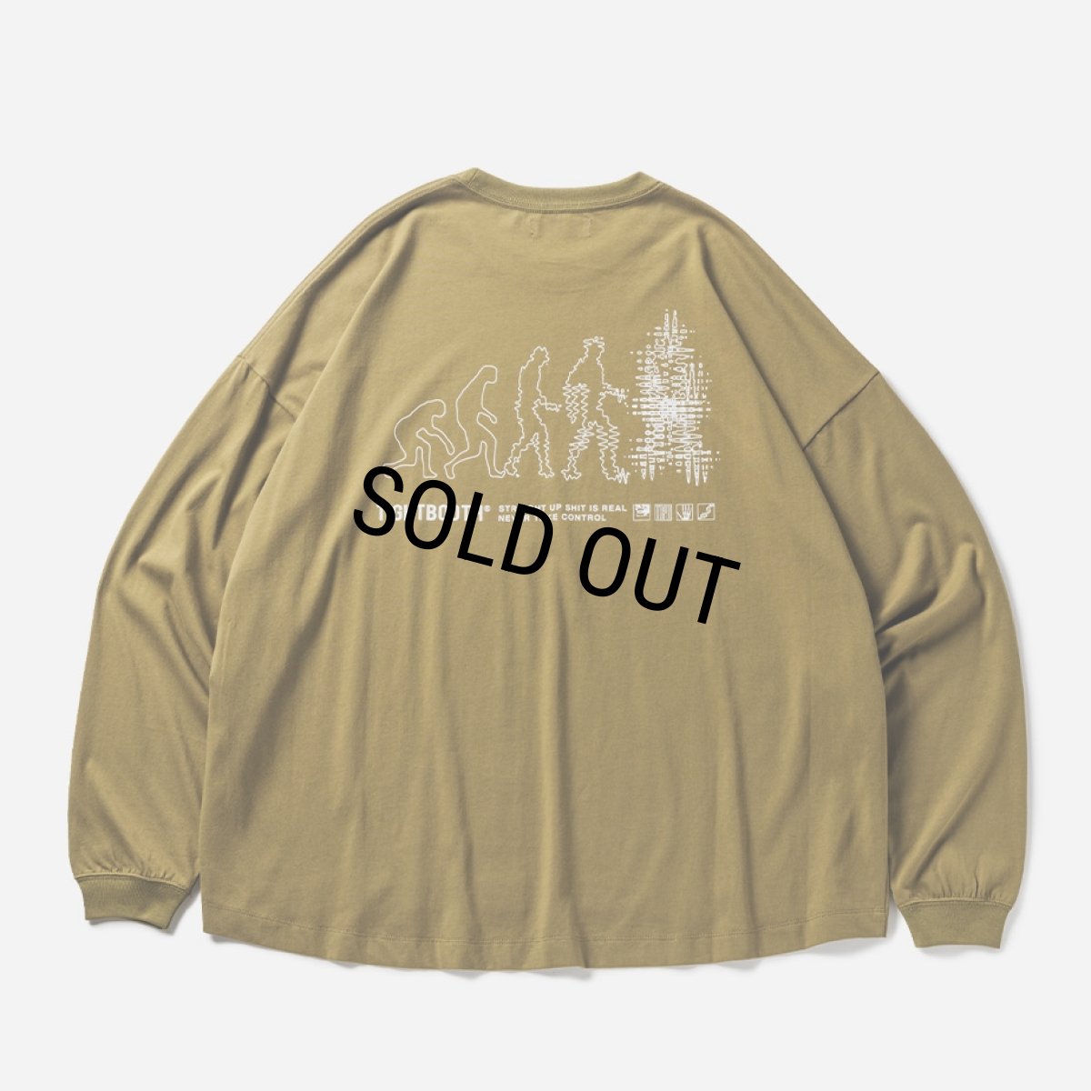 画像2: TIGHTBOOTH/EVOLUTION L/S T-SHIRT（Olive）［プリント長袖T-23秋冬］ (2)