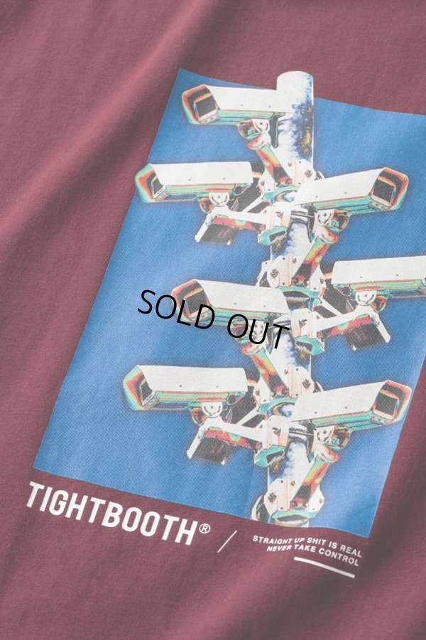 画像3: TIGHTBOOTH/SECURITY LEVEL ∞ T-SHIRT（Wine） 【30%OFF】［プリントT-23秋冬］