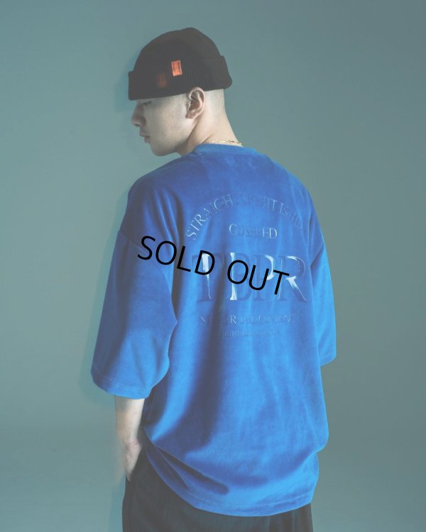 画像3: TIGHTBOOTH/STRAIGHT UP VELOUR T-SHIRT（Navy） 【30%OFF】［ベロアT-23秋冬］