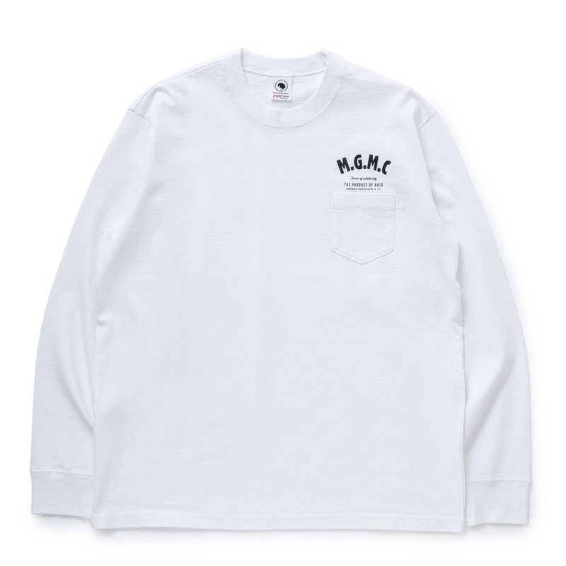 画像1: 【40%OFF】RATS/MGMC POCKET LS TEE（WHITE）［プリント長袖ポケT-23秋冬］