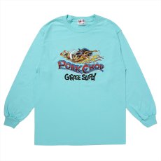 画像1: PORKCHOP/WILD PORK L/S TEE（CELADON）［プリント長袖T-23秋冬］ (1)