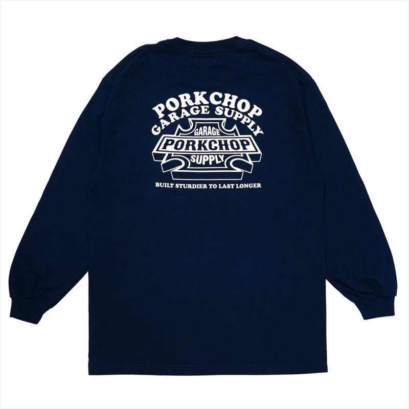 画像2: PORKCHOP/WILD PORK L/S TEE（NAVY）［プリント長袖T-23秋冬］