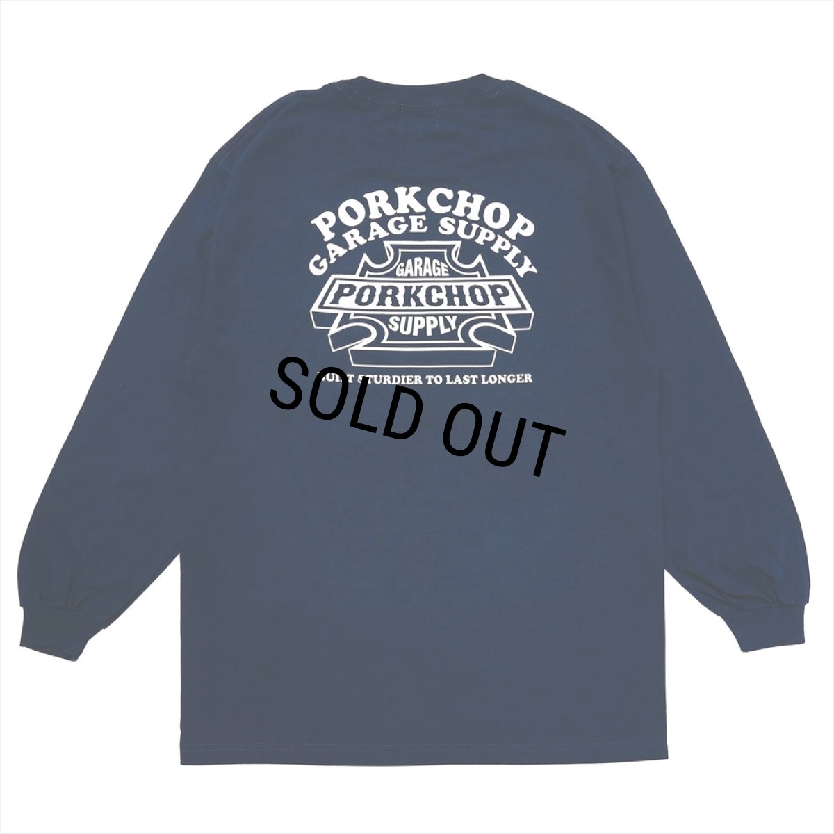 画像2: PORKCHOP/WILD PORK L/S TEE（NAVY）［プリント長袖T-23秋冬］ (2)