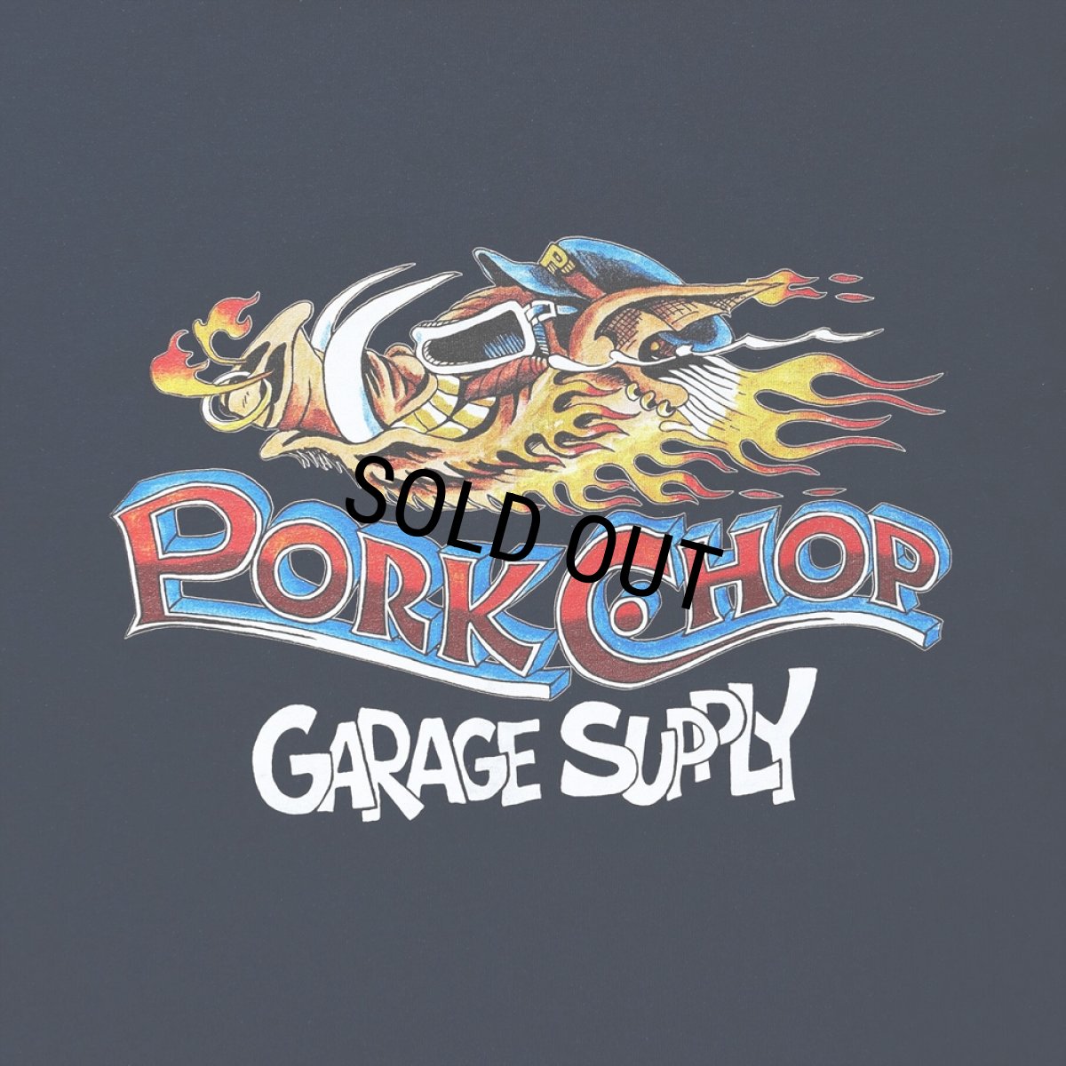 画像3: PORKCHOP/WILD PORK L/S TEE（NAVY）［プリント長袖T-23秋冬］ (3)