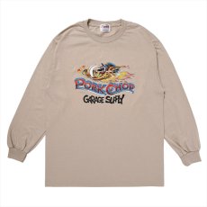 画像1: PORKCHOP/WILD PORK L/S TEE（SAND）［プリント長袖T-23秋冬］ (1)