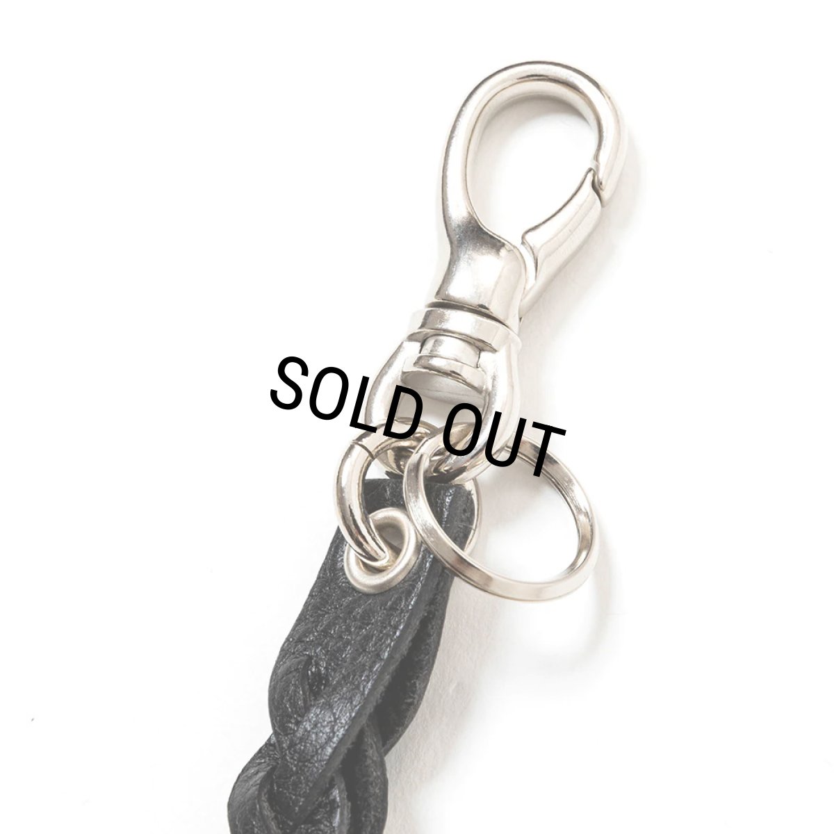 画像2: CALEE/STUDS LEATHER ASSORT KEY RING＜TYPE II＞C（Black/C）［スタッズレザーキーリング-23秋冬］ (2)