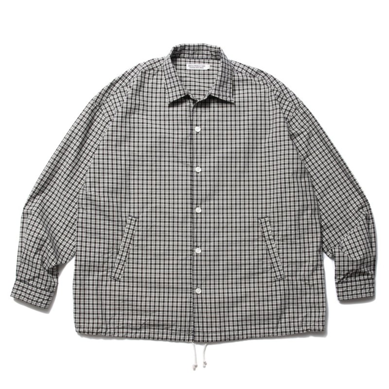 画像1: COOTIE PRODUCTIONS/Check Weather Cloth O/C Jacket（Black）［チェックオープンカラーJKT-23秋冬］