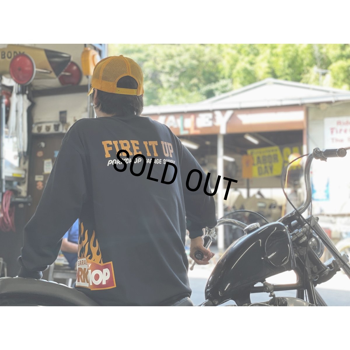 画像6: PORKCHOP/FIRE BLOCK MULTI L/S TEE（BLACK）［プリント長袖T-23秋冬］ (6)