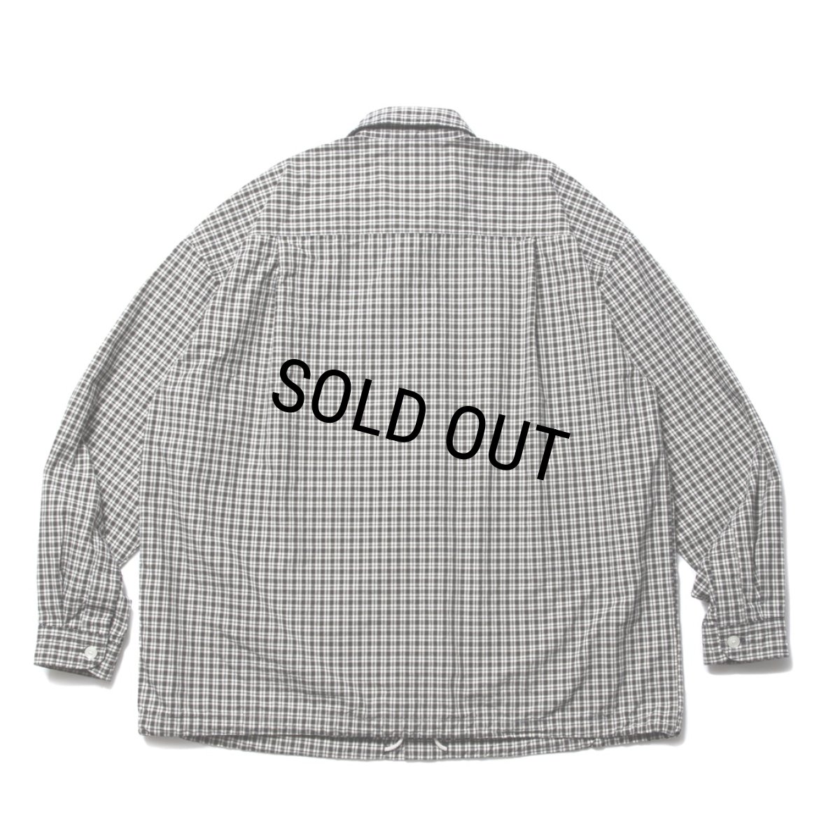 画像2: COOTIE PRODUCTIONS/Check Weather Cloth O/C Jacket（Black）［チェックオープンカラーJKT-23秋冬］ (2)