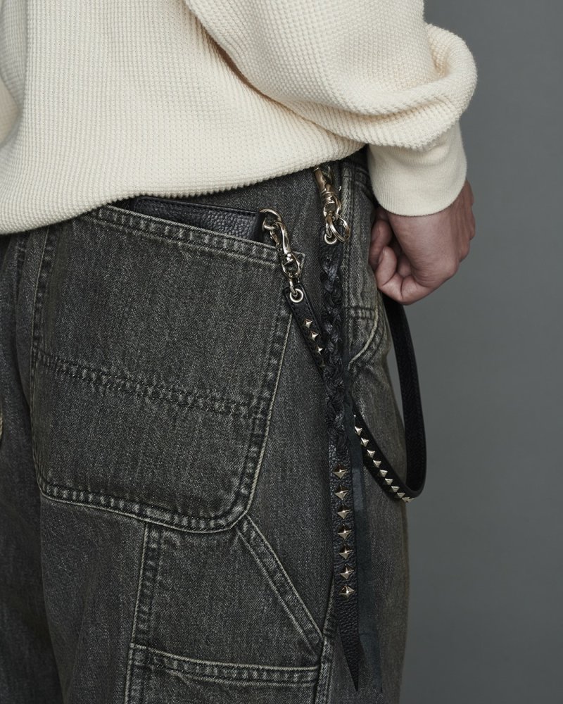 画像3: CALEE/STUDS LEATHER ASSORT KEY RING＜TYPE II＞C（Black/C）［スタッズレザーキーリング-23秋冬］