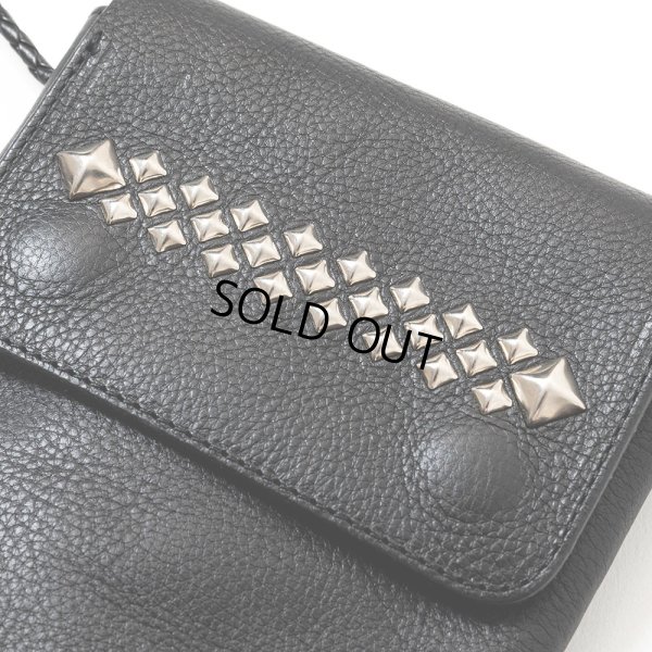 画像3: CALEE/STUDS LEATHER SHOULDER POUCH（BLACK）［スタッズレザーショルダーポーチ-23秋冬］