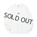 CALEE/CAL EMBROIDERY DROP SHOULDER L/S TEE（WHITE） 【30%OFF】［ドロップショルダー長袖T-23秋冬］