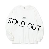 CALEE/CAL EMBROIDERY DROP SHOULDER L/S TEE（WHITE） 【30%OFF】［ドロップショルダー長袖T-23秋冬］