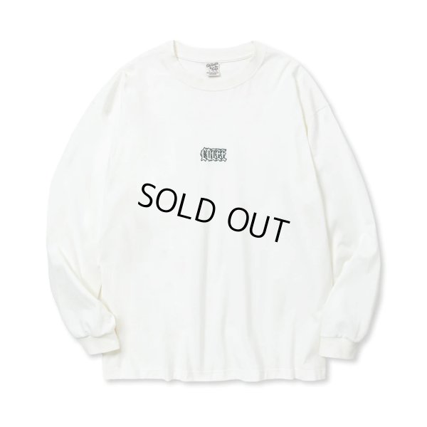 画像1: CALEE/CAL EMBROIDERY DROP SHOULDER L/S TEE（WHITE） 【30%OFF】［ドロップショルダー長袖T-23秋冬］